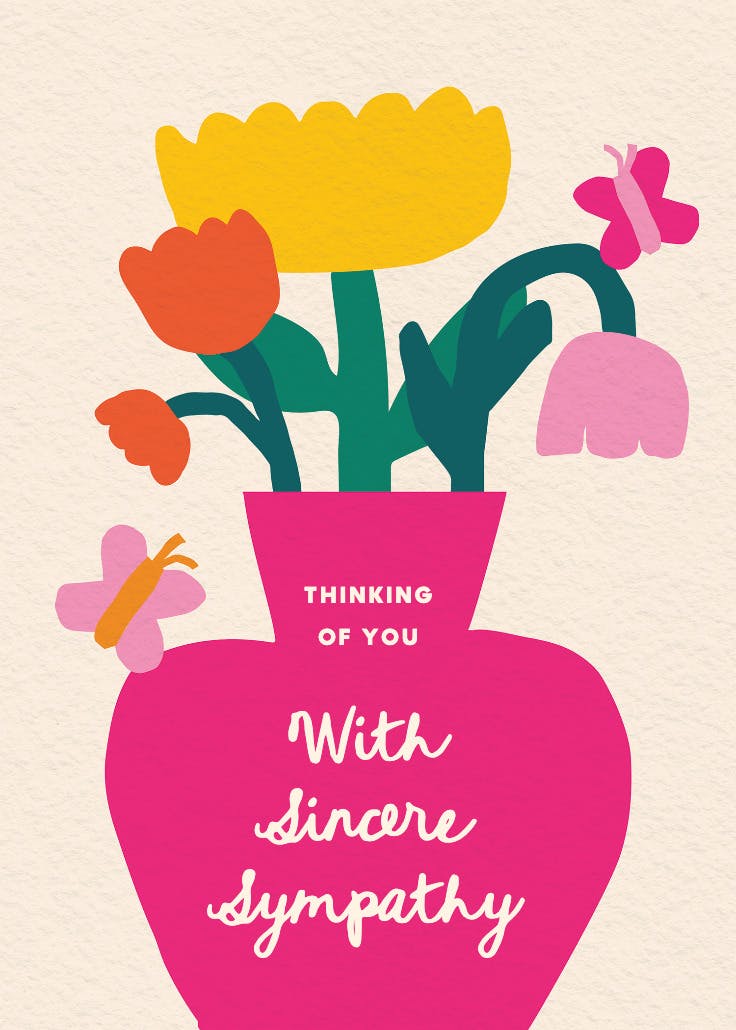 Brighter & better - tarjeta de condolencias