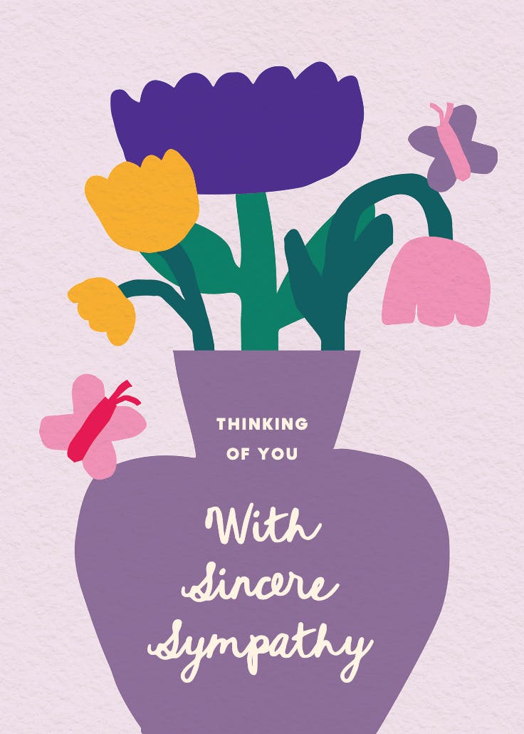 Brighter & better - tarjeta de condolencias