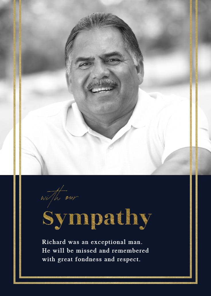 Caring cameo - sympathy & condolences card