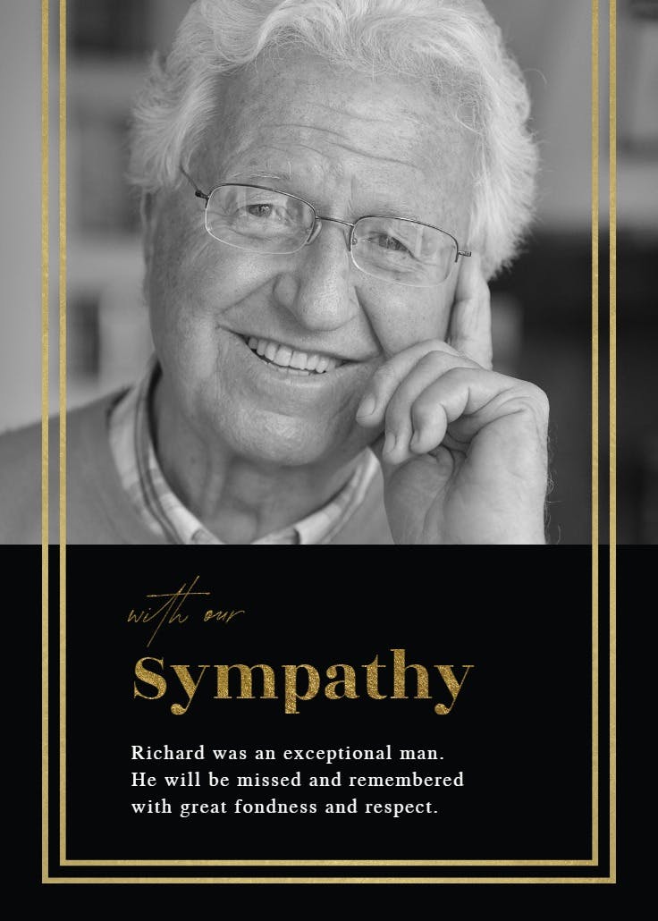 Caring cameo - sympathy & condolences card
