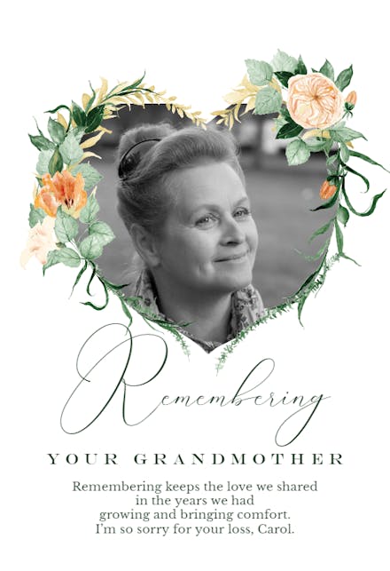 Dear Heart - Sympathy & Condolences Card