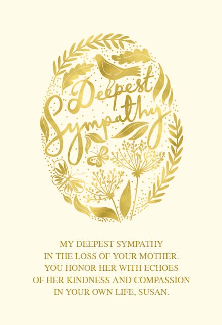 Deepest Sympathy - Sympathy & Condolences Card