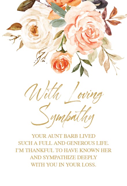 Floral Finesse - Sympathy & Condolences Card