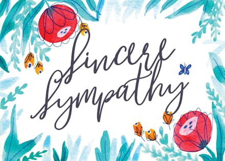 Floral - Sympathy & Condolences Card