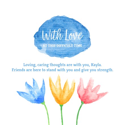 Flowers and Memories - Sympathy & Condolences Card