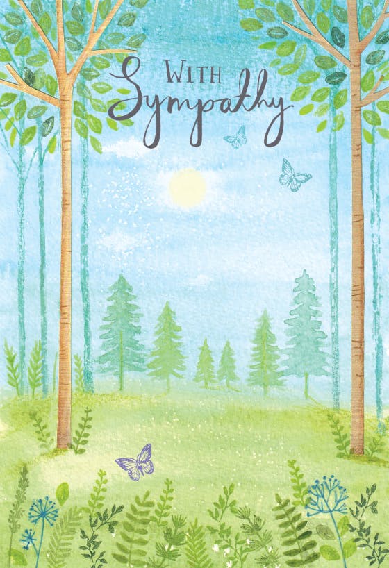 Forest - sympathy & condolences card