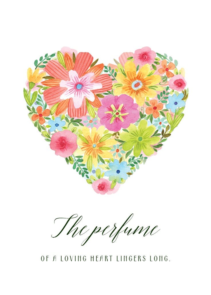 Full heart - sympathy & condolences card