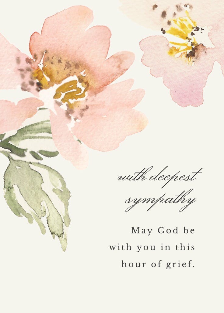 Garden roses - tarjeta de condolencias