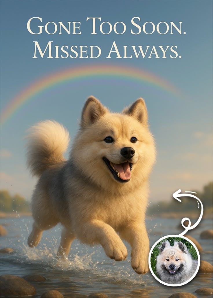 Gone too soon - loss of pet card