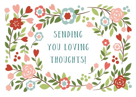Loving thoughts - sympathy & condolences card