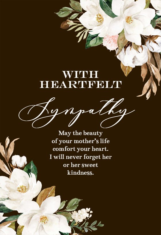 Magnolia elegance -  tarjeta de condolencias