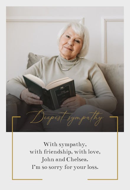 Memorial Moment - Sympathy & Condolences Card