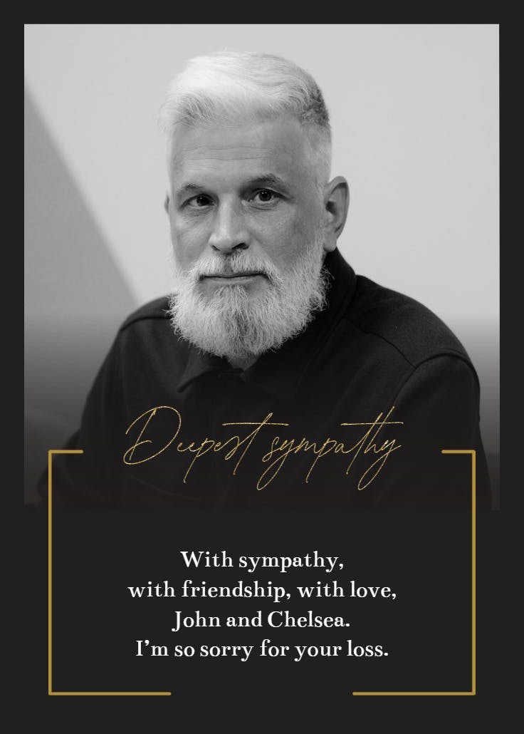 Memorial moment - sympathy & condolences card