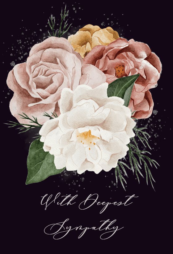 Nocturnal flowers -  tarjeta de condolencias