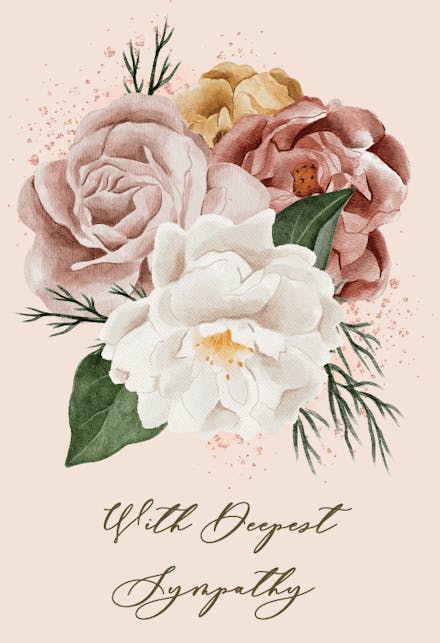 Nocturnal Flowers - Sympathy & Condolences Card | Greetings Island