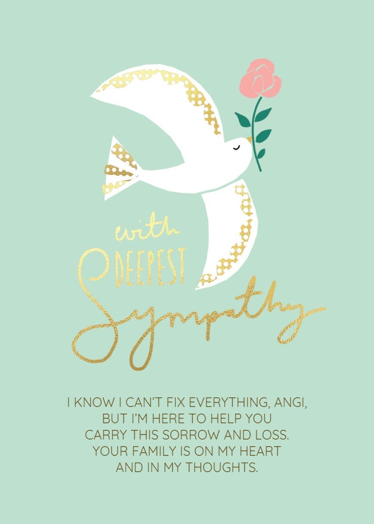Peaceful moment - sympathy & condolences card