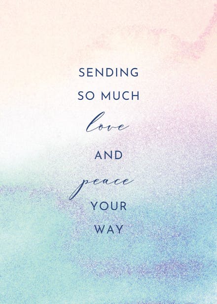 Rainbow ombre - sympathy & condolences card