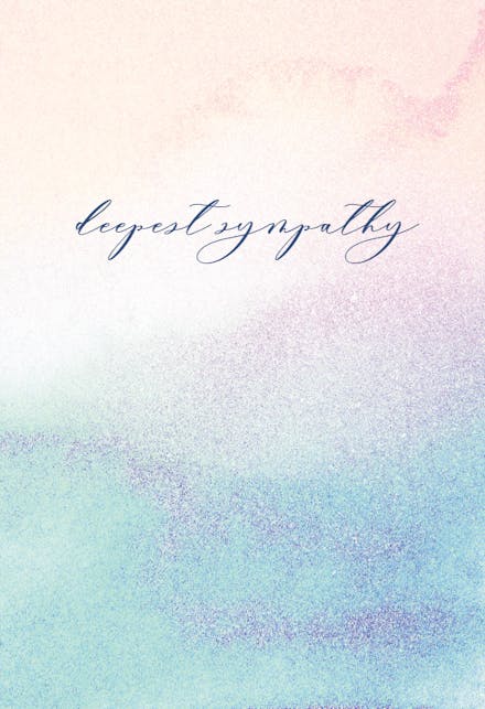 Rainbow Ombre - Sympathy & Condolences Card