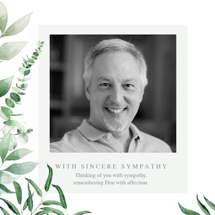 Remembered - Sympathy & Condolences Card