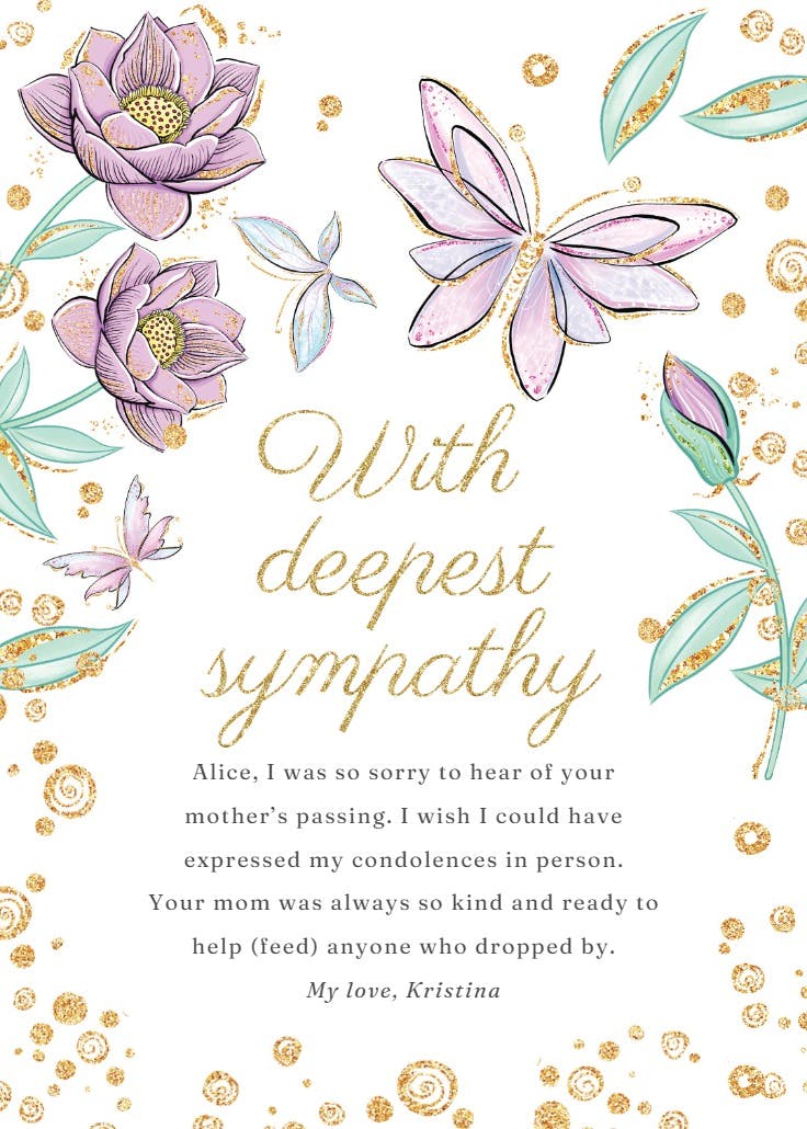 Restful Beauty - Sympathy & Condolences Card | Greetings Island