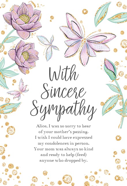 Offset Panel - Sympathy & Condolences Card | Greetings Island