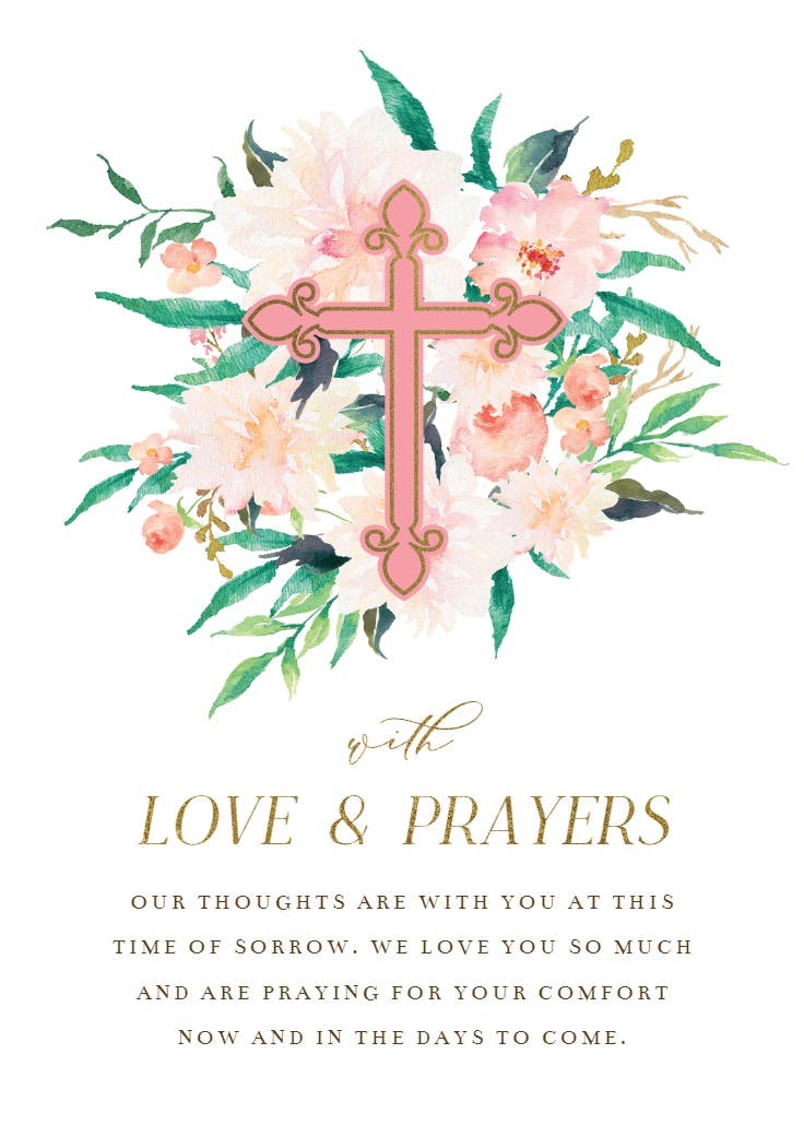 Sign of hope - sympathy & condolences card