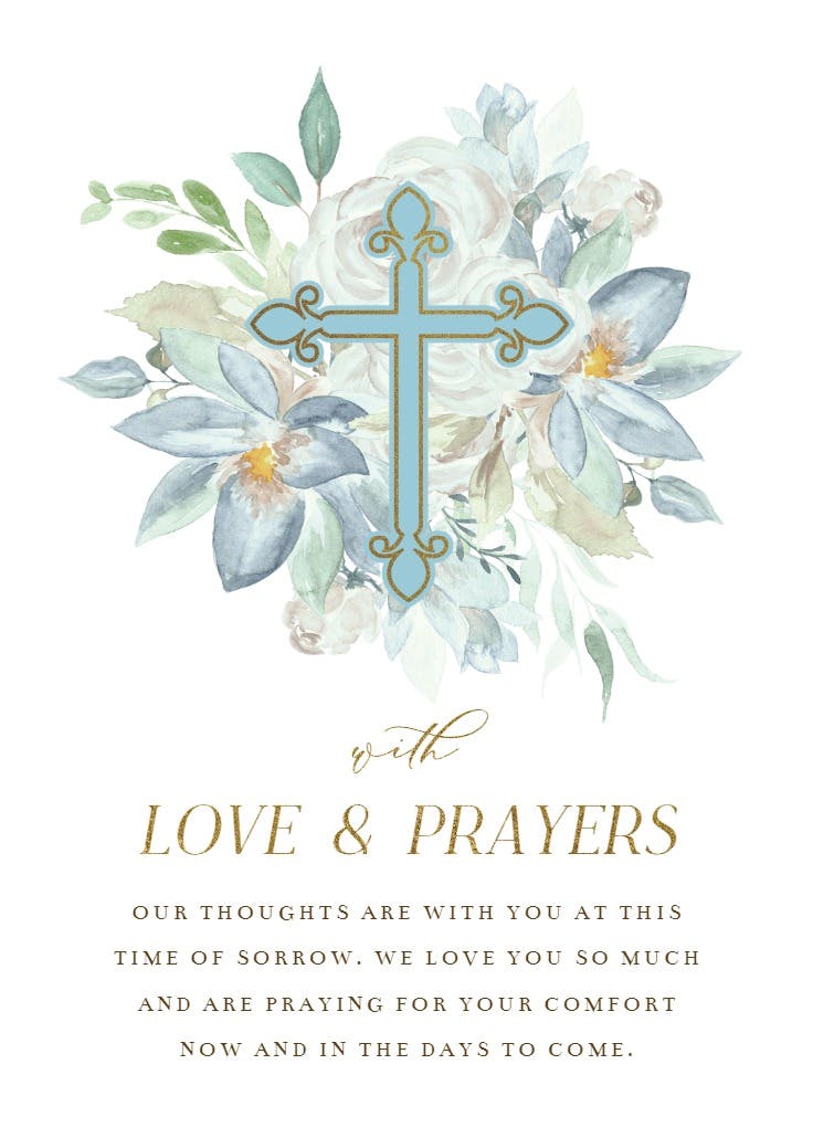 Sign of hope - sympathy & condolences card