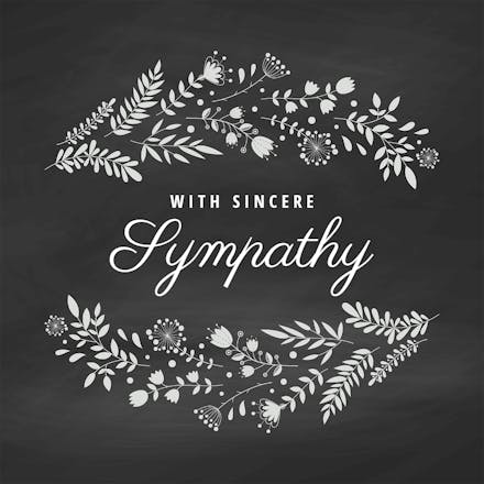 Simply natural - sympathy & condolences card