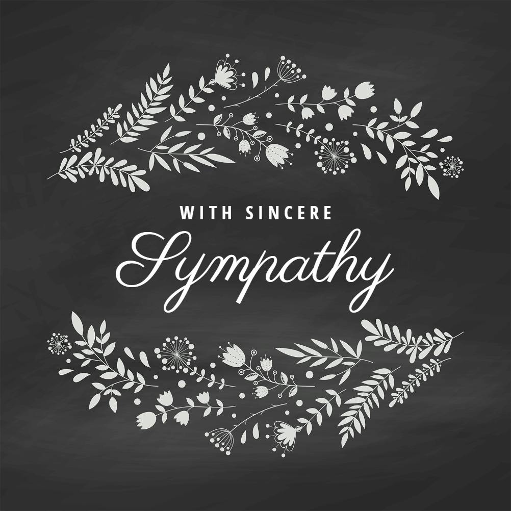 Simply natural - sympathy & condolences card
