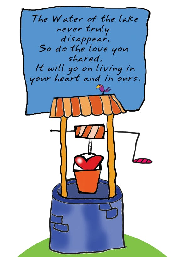 The love you shared -  tarjeta de pérdida de un ser querido