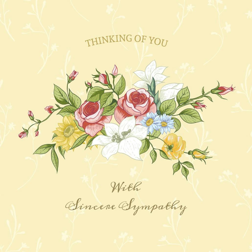 Treasured memories - sympathy & condolences card