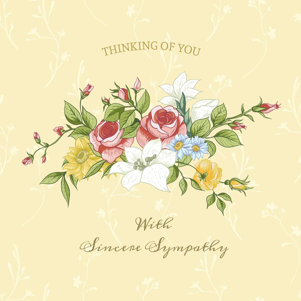 Treasured memories - sorry for your loss card (free)