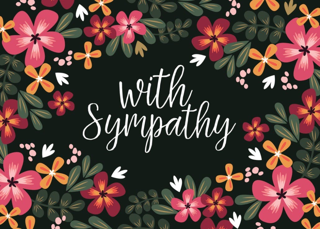 With sympathy - sympathy & condolences card