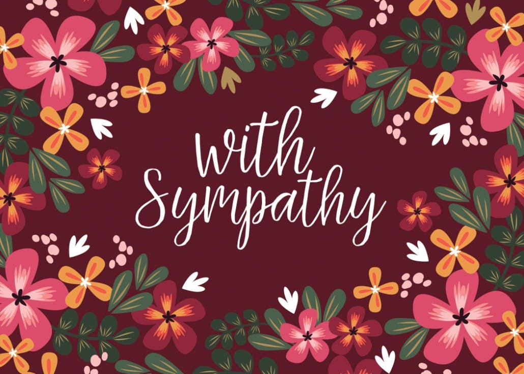 With sympathy - sympathy & condolences card