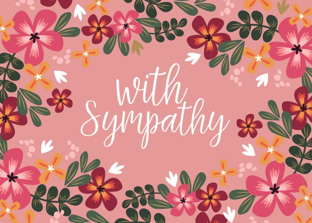 With sympathy - sympathy & condolences card