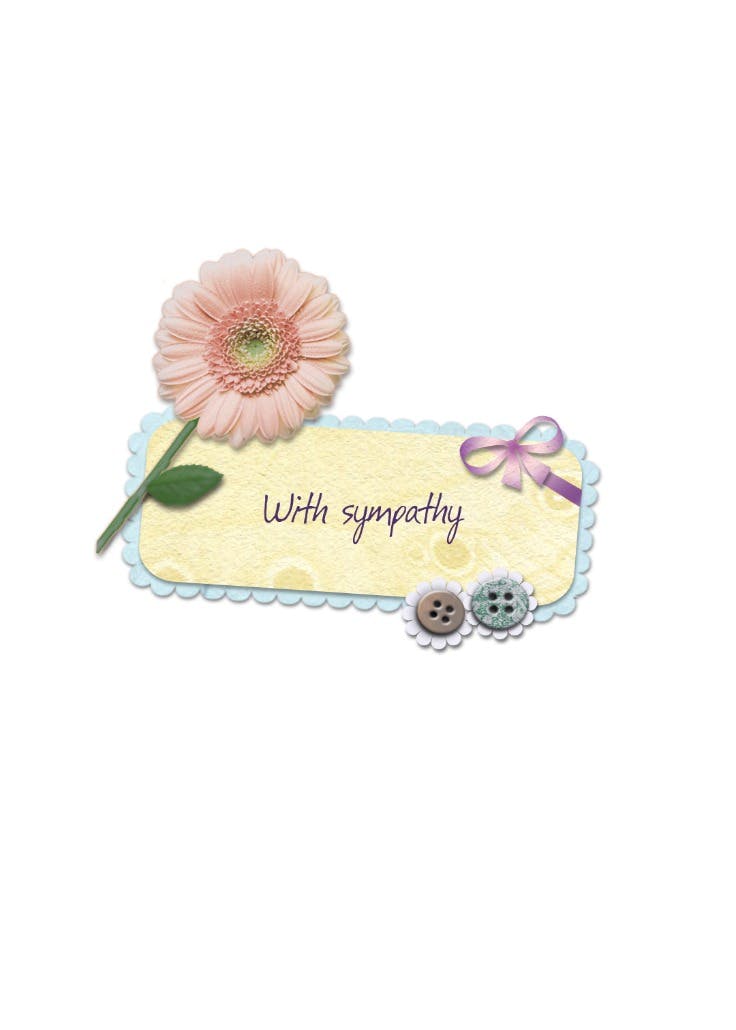 With sympathy - sorry for your loss card