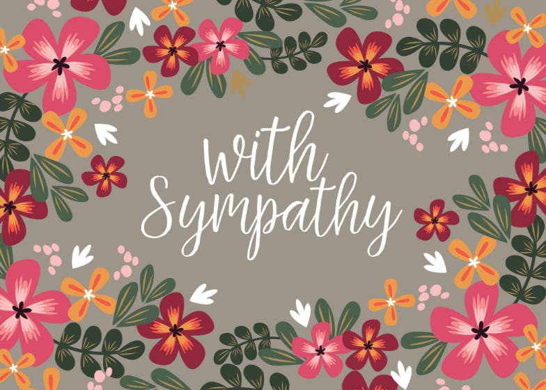 With sympathy - sorry for your loss card (free)