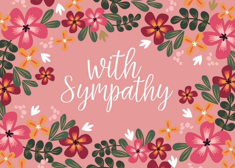 With sympathy - sorry for your loss card (free)