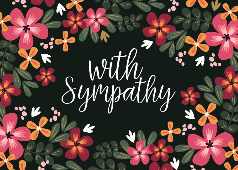 With sympathy - sorry for your loss card