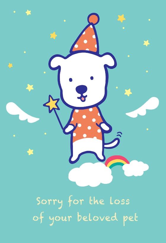 Your beloved pet - loss of pet card