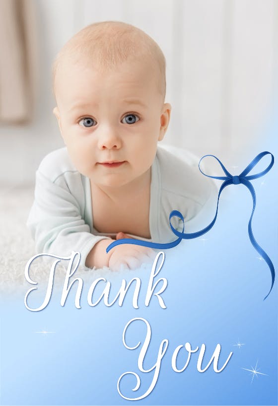 Baby special celebration - baptism thank you card