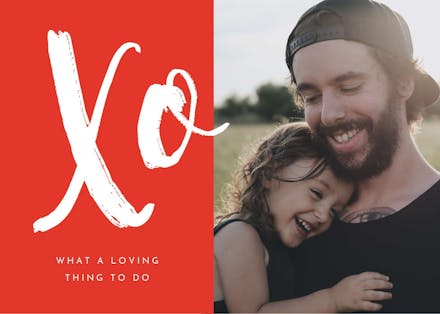 Big xo - baby shower thank you card