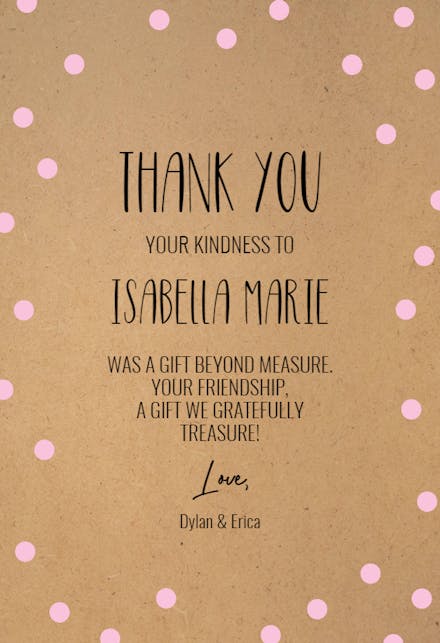 Krafted - Tarjetas De Agradecimiento Por La Bienvenida Natal