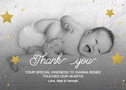 Baby Face - Baby Shower Thank You Card (free) | Greetings Island