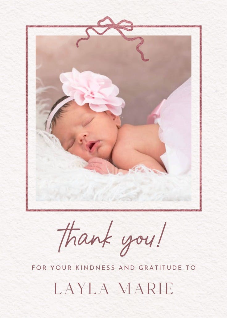 No better gift - tarjetas de agradecimiento por la bienvenida natal