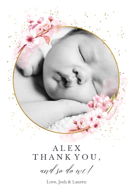 Sakura Circle - Tarjetas De Agradecimiento Por La Bienvenida Natal