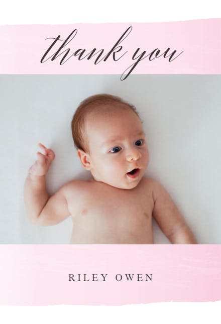 Stepping Up - Baby Shower Thank You Card