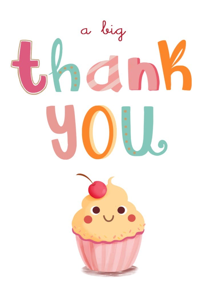 A big thank you - thank you card