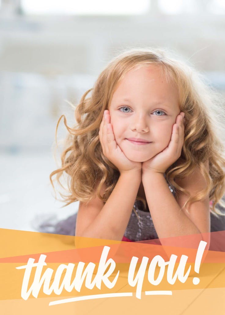 All smiles - birthday thank you card