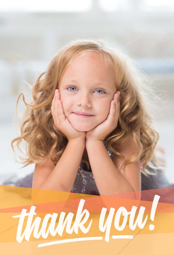 All smiles - birthday thank you card